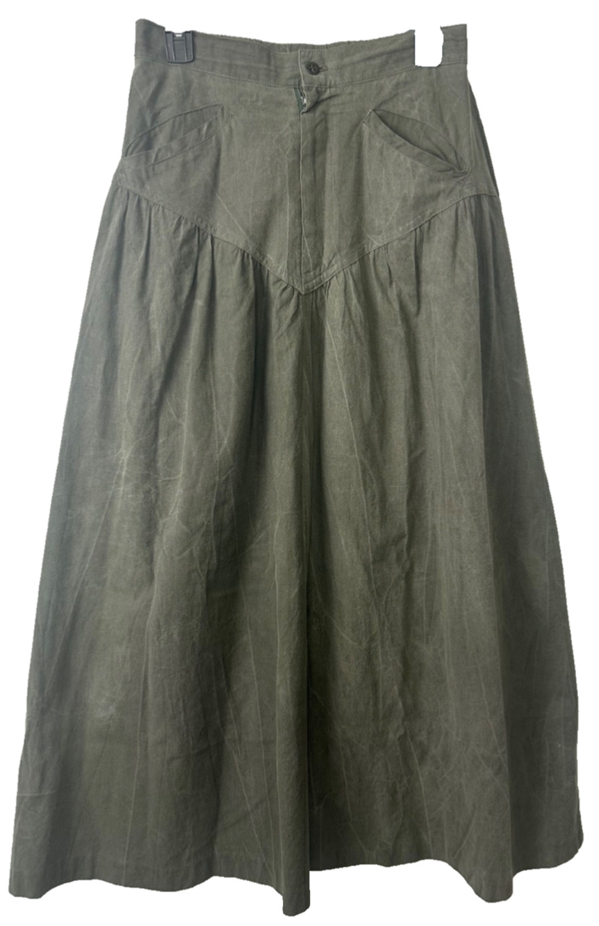 Vintage Bonnie Boynton Size M Western Y2K Boho Rodeo USA Cotton Green Maxi A16
